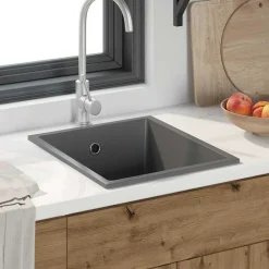 Sanitair & Loodgietersbenodigdheden*vidaXL Keukenwasbak 38 x 44 x 20 cm Graniet Grijs