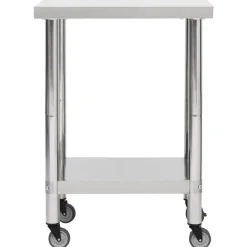 Keukenwerktafel met wielen 60x30x85 cm roestvrij staal><noscript><img width=