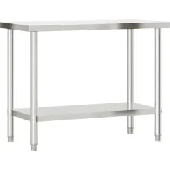 Keukenwerktafel 110x55x85 cm roestvrij staal>vidaXL Clearance