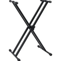 Keyboardstandaard en -kruk dubbel versterkt zwart><noscript><img width=