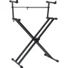 Keyboardstandaard X-frame dubbel versterkt zwart>vidaXL Best