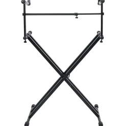 Keyboardstandaard X-frame dubbel versterkt zwart>vidaXL Best
