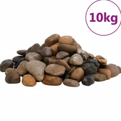 Huisdierbenodigdheden*vidaXL Kiezelstenen gepolijst 2-5 cm 10 kg meerkleurig