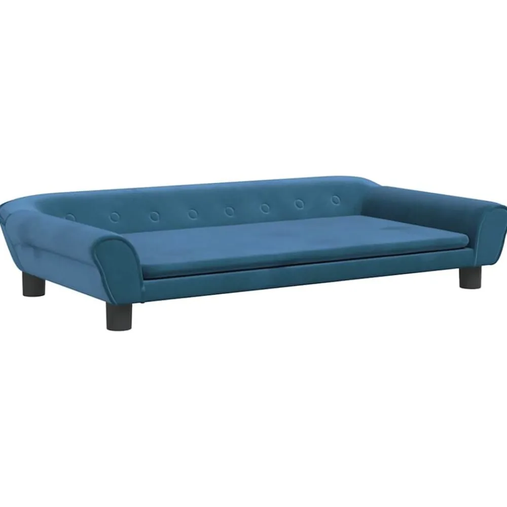 Meubelen Voor Baby'S & Peuters*vidaXL Kinderbank 100x50x26 cm fluweel Blauw