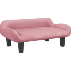 Meubelen Voor Baby'S & Peuters*vidaXL Kinderbank 70x40x24 cm fluweel Roze