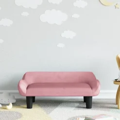 Meubelen Voor Baby'S & Peuters*vidaXL Kinderbank 70x40x24 cm fluweel Roze