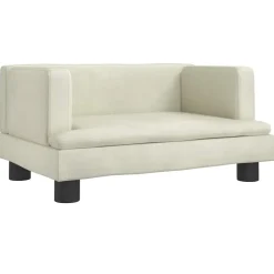 Kinderbank 60x40x30 cm fluweel crèmekleurig>vidaXL Discount