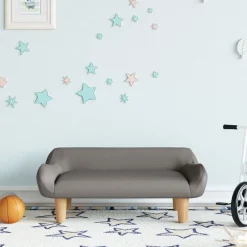 Meubelen Voor Baby'S & Peuters*vidaXL Kinderbank 70x40x24 cm stof Taupe