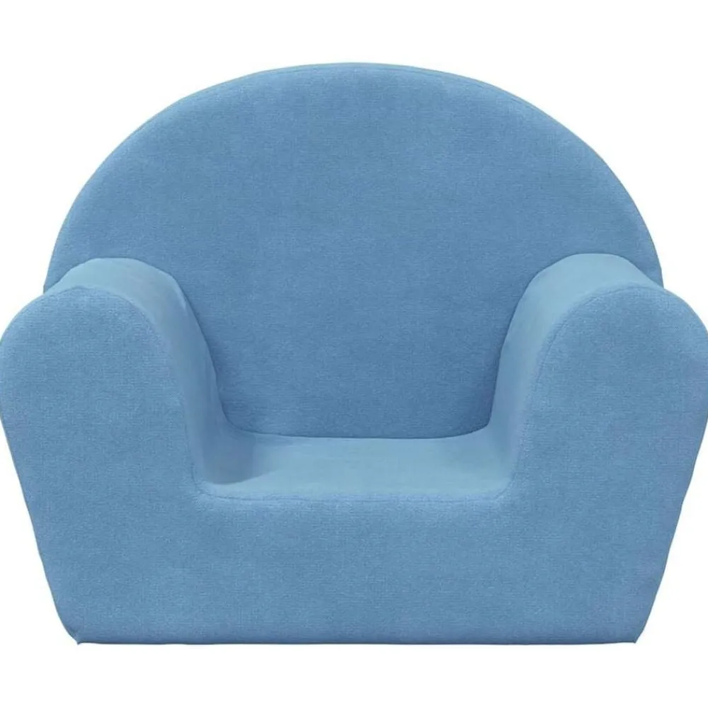 Meubelen Voor Baby'S & Peuters*vidaXL Kinderbank zacht pluche Blauw