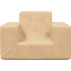 Meubelen Voor Baby'S & Peuters*vidaXL Kinderbank zacht pluche crèmekleurig Crème