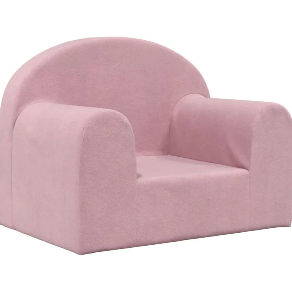 Meubelen Voor Baby'S & Peuters*vidaXL Kinderbank zacht pluche Roze