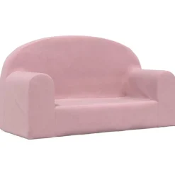 Meubelen Voor Baby'S & Peuters*vidaXL Kinderbank 2-zits zacht pluche Roze