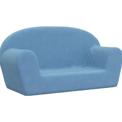 Meubelen Voor Baby'S & Peuters*vidaXL Kinderbank 2-zits zacht pluche Blauw