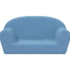 Meubelen Voor Baby'S & Peuters*vidaXL Kinderbank 2-zits zacht pluche Blauw
