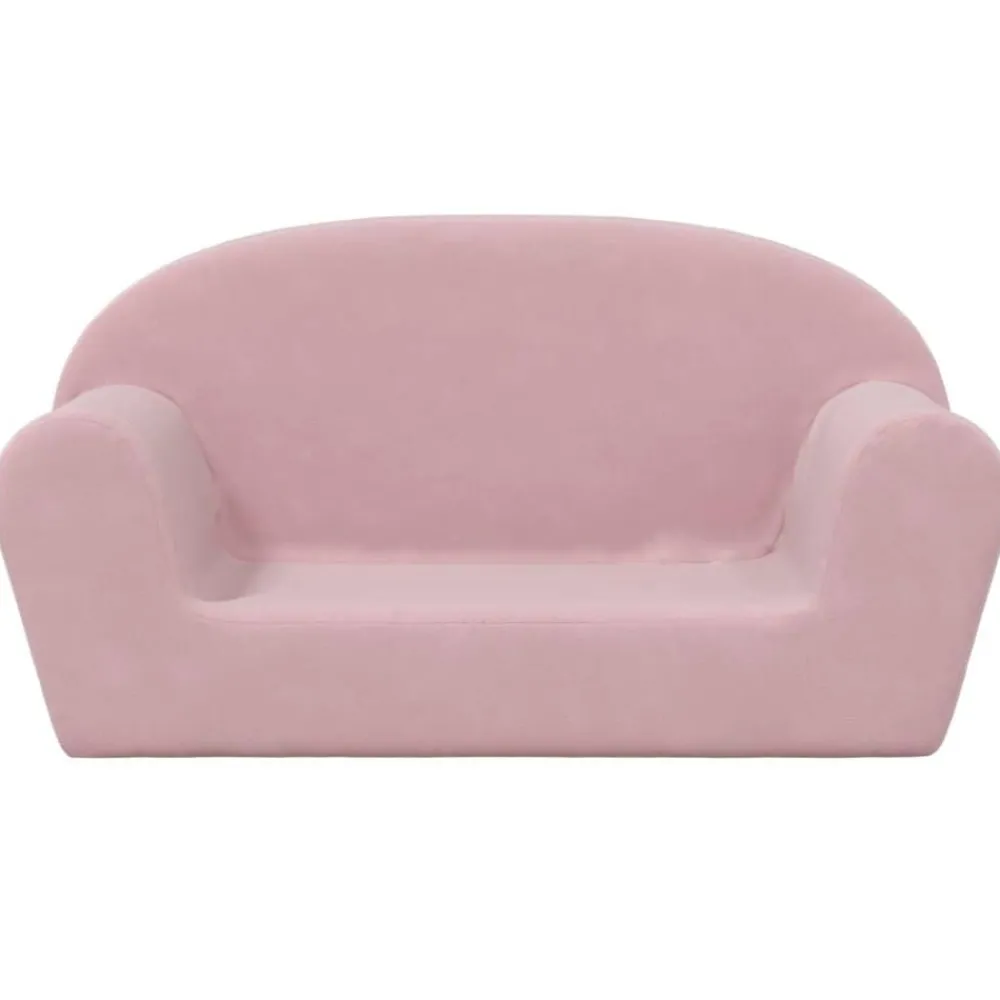 Meubelen Voor Baby'S & Peuters*vidaXL Kinderbank 2-zits zacht pluche Roze