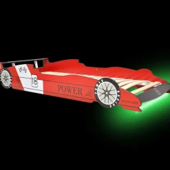 Kinderbed raceauto met LED-verlichting 90x200 cm><noscript><img width=