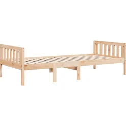 Bedden & Accessoires*vidaXL Kinderbed zonder matras massief grenenhout 80x200 cm Naturel