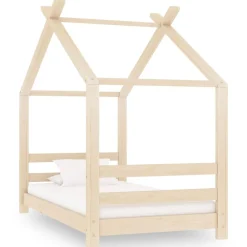 Meubelen Voor Baby'S & Peuters*vidaXL Kinderbedframe massief grenenhout 70x140 cm Bruin