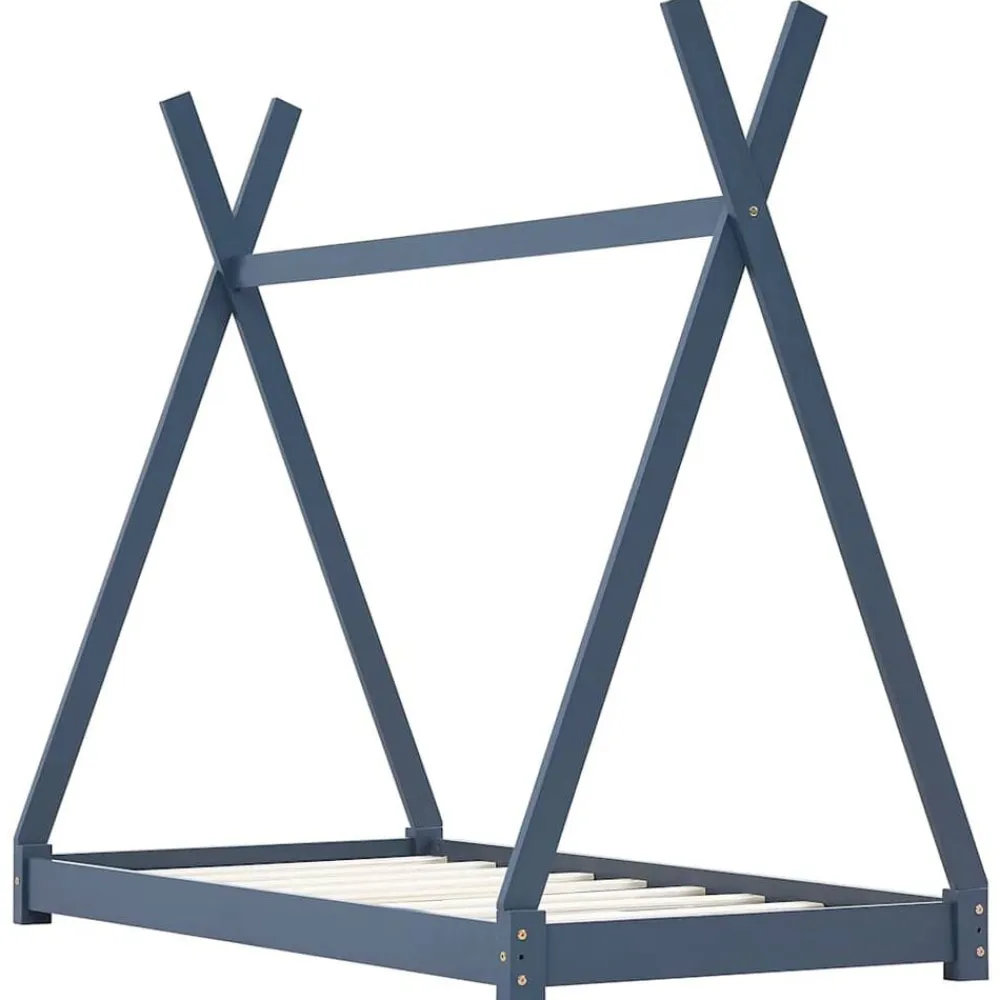 Meubelen Voor Baby'S & Peuters*vidaXL Kinderbedframe massief grenenhout 70x140 cm Grijs