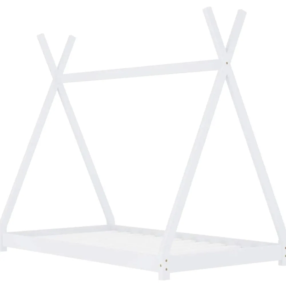 Meubelen Voor Baby'S & Peuters*vidaXL Kinderbedframe massief grenenhout 70x140 cm Wit