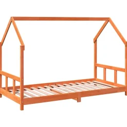 Meubelen Voor Baby'S & Peuters*vidaXL Kinderbedframe massief grenenhout 90x190 cm Wasbruin