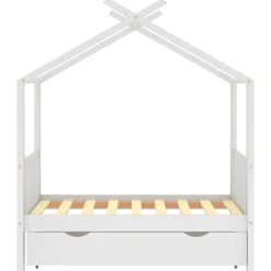 Kinderbedframe met lade massief grenenhout 70x140 cm><noscript><img width=