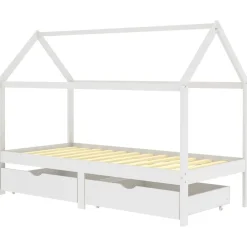 Kinderbedframe met lades massief grenenhout 90x200 cm>vidaXL Hot