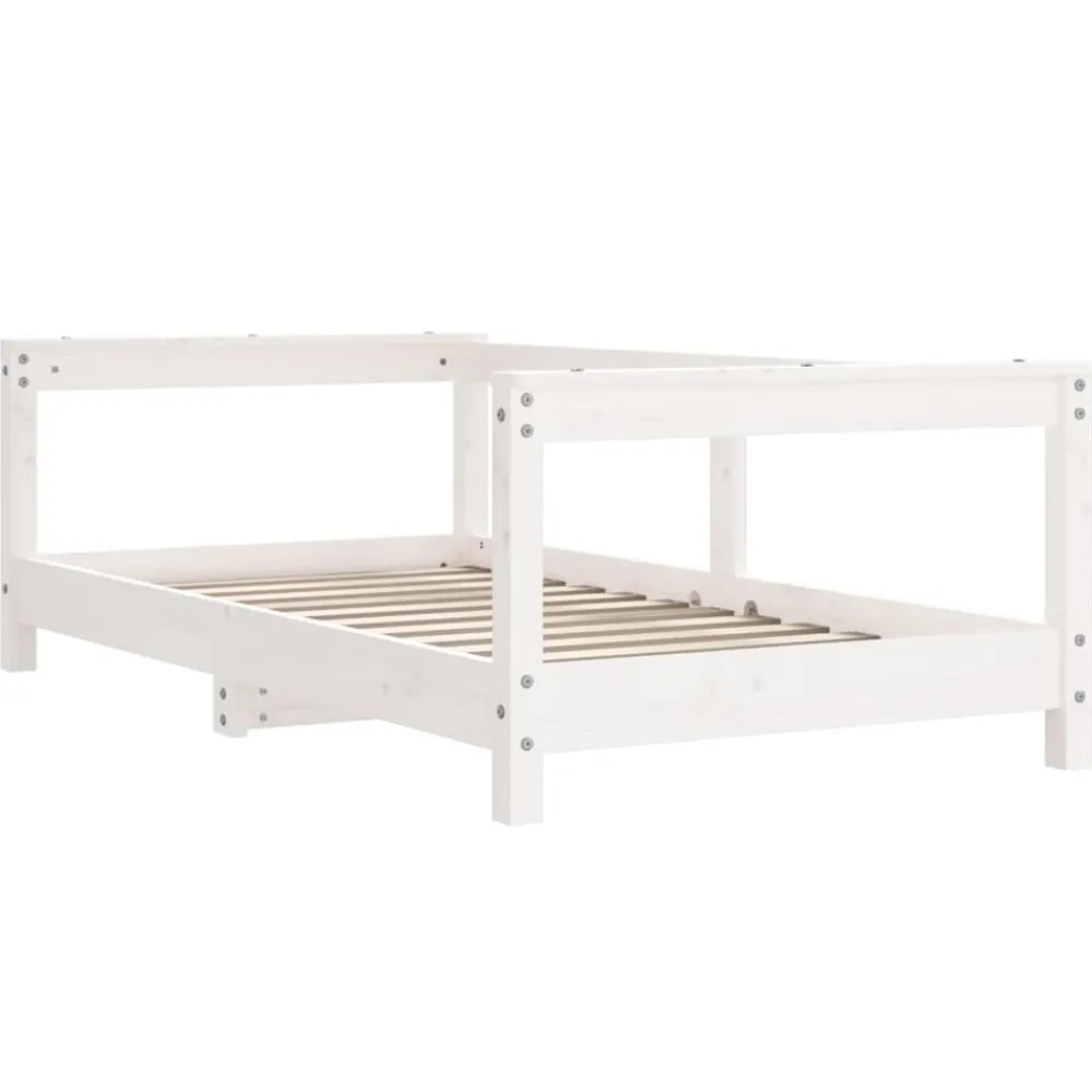 Meubelen Voor Baby'S & Peuters*vidaXL Kinderbedframe 70x140 cm massief grenenhout Wit