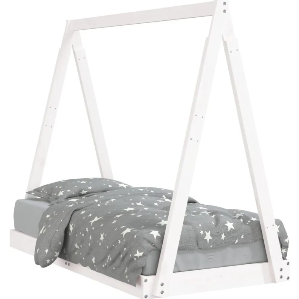 Meubelen Voor Baby'S & Peuters*vidaXL Kinderbedframe 70x140 cm massief grenenhout Wit