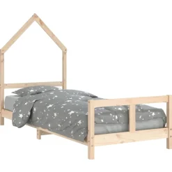 Meubelen Voor Baby'S & Peuters*vidaXL Kinderbedframe 80x200 cm massief grenenhout Naturel