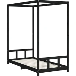 Meubelen Voor Baby'S & Peuters*vidaXL Kinderbedframe 90x190 cm massief grenenhout Zwart