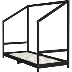 Meubelen Voor Baby'S & Peuters*vidaXL Kinderbedframe 80x200 cm massief grenenhout Zwart