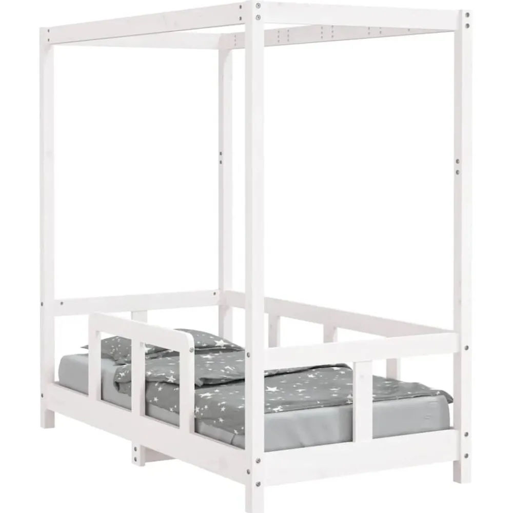 Meubelen Voor Baby'S & Peuters*vidaXL Kinderbedframe 70x140 cm massief grenenhout Wit