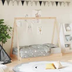 Meubelen Voor Baby'S & Peuters*vidaXL Kinderbedframe 70x140 cm massief grenenhout Naturel