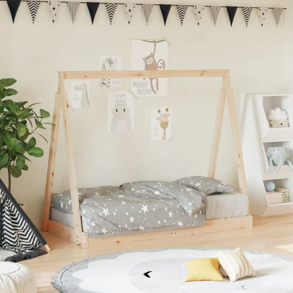 Meubelen Voor Baby'S & Peuters*vidaXL Kinderbedframe 70x140 cm massief grenenhout Naturel