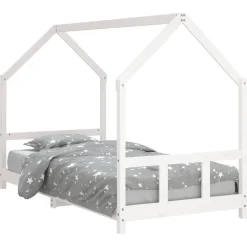 Meubelen Voor Baby'S & Peuters*vidaXL Kinderbedframe 90x200 cm massief grenenhout Wit
