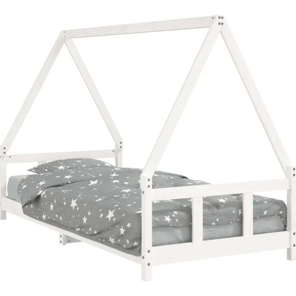 Meubelen Voor Baby'S & Peuters*vidaXL Kinderbedframe 90x200 cm massief grenenhout Wit