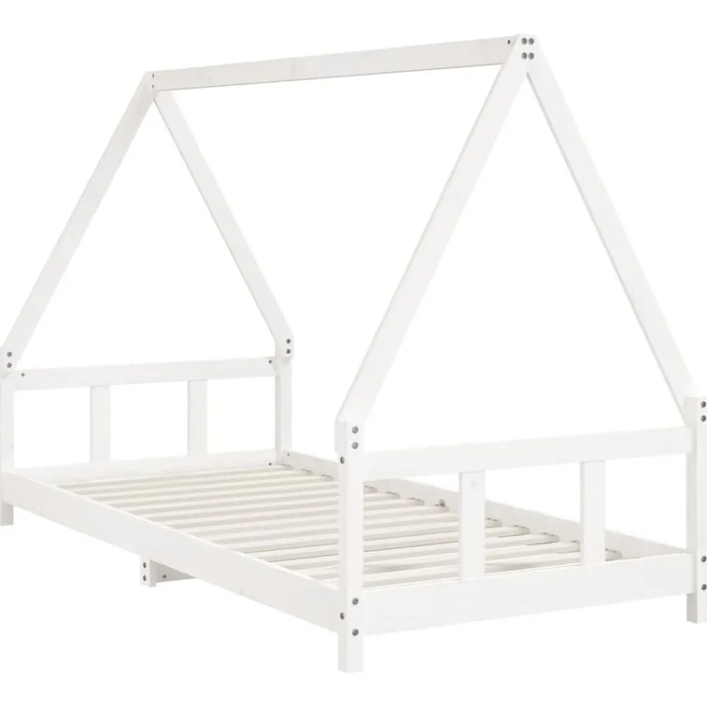 Meubelen Voor Baby'S & Peuters*vidaXL Kinderbedframe 90x200 cm massief grenenhout Wit