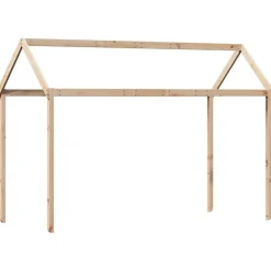 Bedden & Accessoires*vidaXL Kinderbedhuisje 217x95,5x159 cm massief grenenhout Naturel