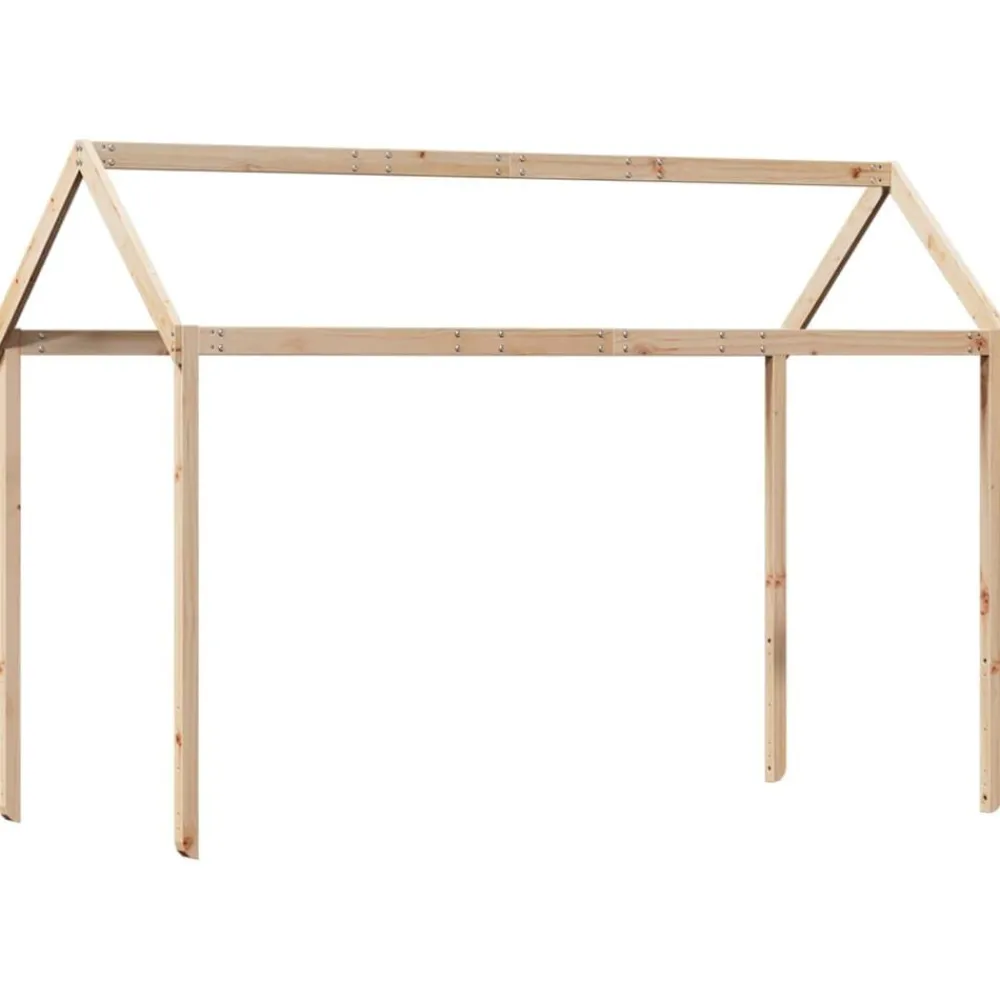 Bedden & Accessoires*vidaXL Kinderbedhuisje 217x95,5x159 cm massief grenenhout Naturel