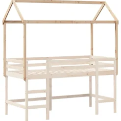 Bedden & Accessoires*vidaXL Kinderbedhuisje 217x95,5x159 cm massief grenenhout Naturel