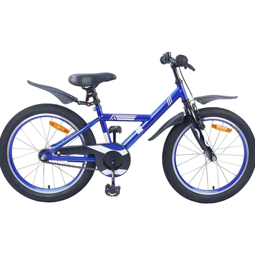 Buitensport*vidaXL Kinderfiets 18 Inch voor 5-7 jaar Donkerblauw
