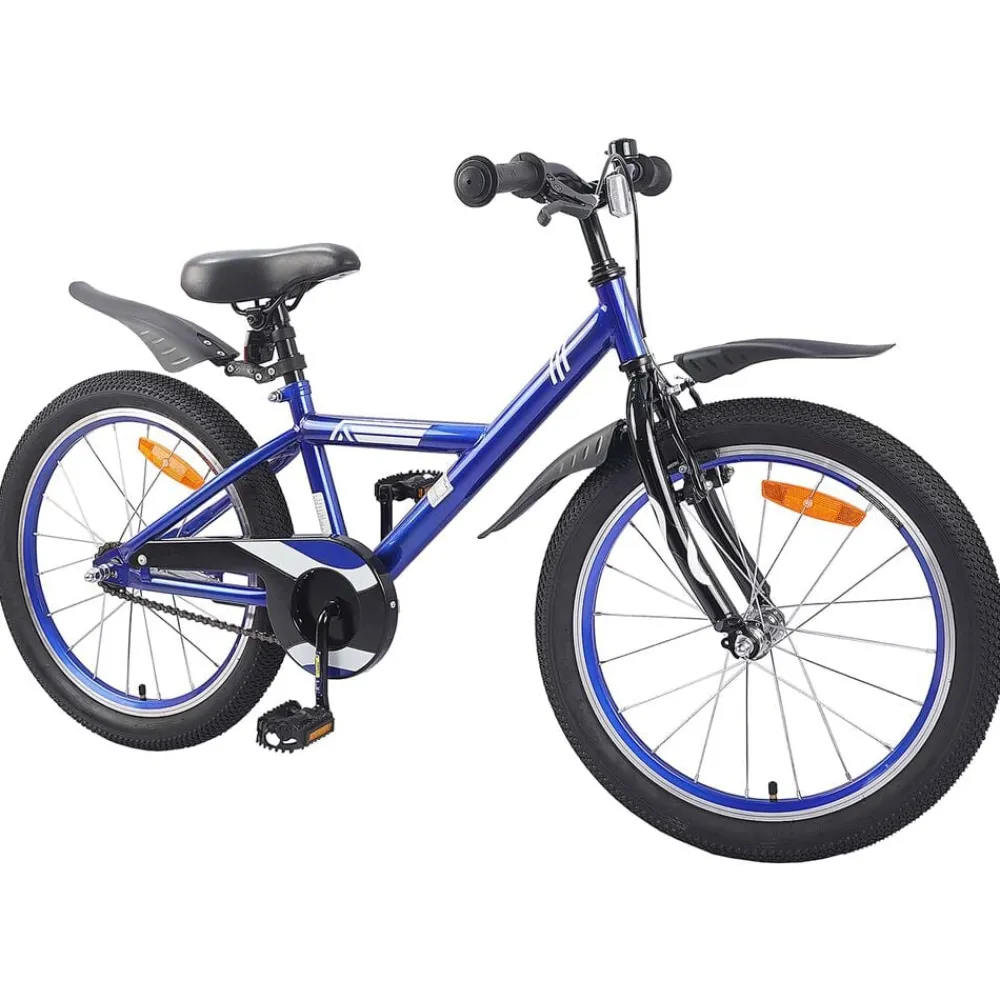 Buitensport*vidaXL Kinderfiets 18 Inch voor 5-7 jaar Donkerblauw
