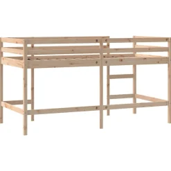Kinderhoogslaper met ladder 80x200 cm massief grenenhout>vidaXL Outlet