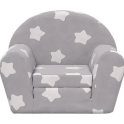 Kinderslaapbank met sterren zacht pluche lichtgrijs><noscript><img width=
