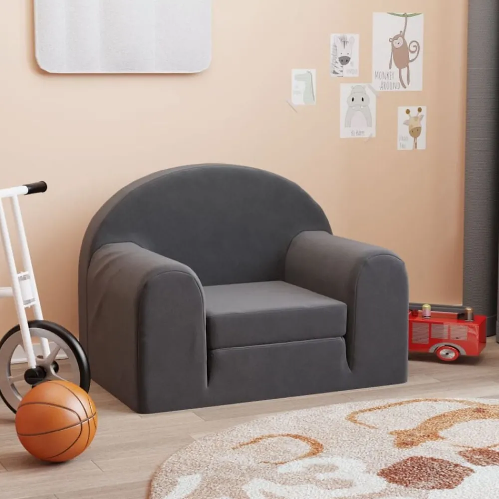 Kinderslaapbank zacht pluche kleurig>vidaXL Online