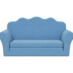 Meubelen Voor Baby'S & Peuters*vidaXL Kinderslaapbank 2-zits zacht pluche Blauw
