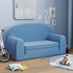 Kinderslaapbank 2-zits zacht pluche>vidaXL Best