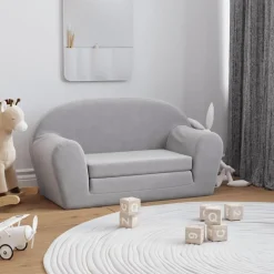 Kinderslaapbank 2-zits zacht pluche>vidaXL Outlet