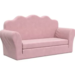 Meubelen Voor Baby'S & Peuters*vidaXL Kinderslaapbank 2-zits zacht pluche Roze